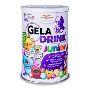 Geladrink Junior práškový nápoj Jahoda 480 g Geladrink Junior práškový nápoj Jahoda 480 g