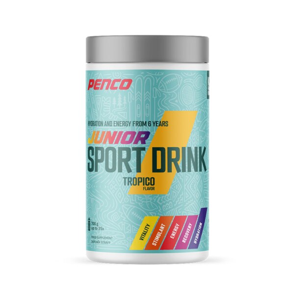 Penco Junior Sport Drink +10 Vitamins iontový nápoj Tropico 700 g Penco Junior Sport Drink +10 Vitamins iontový nápoj Tropico 700 g