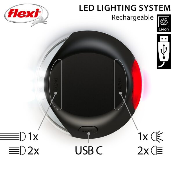 Flexi Led Lighting Systém Svítilna na vodítko Černá 1 ks Flexi Led Lighting Systém Svítilna na vodítko Černá 1 ks