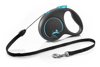 Flexi Vodítko Black design S lanko 5 m Černo-modré 1 ks
