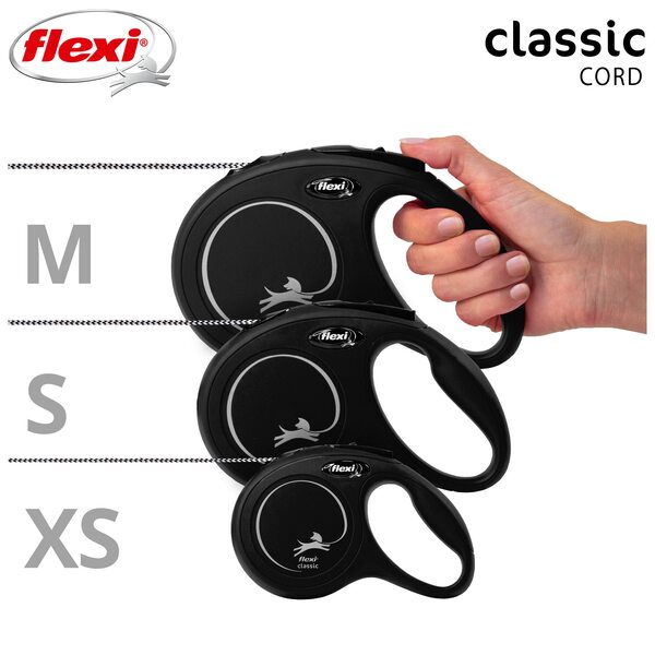 Flexi Vodítko Classic S lanko 5 m Černé 1 ks Flexi Vodítko Classic S lanko 5 m Černé 1 ks