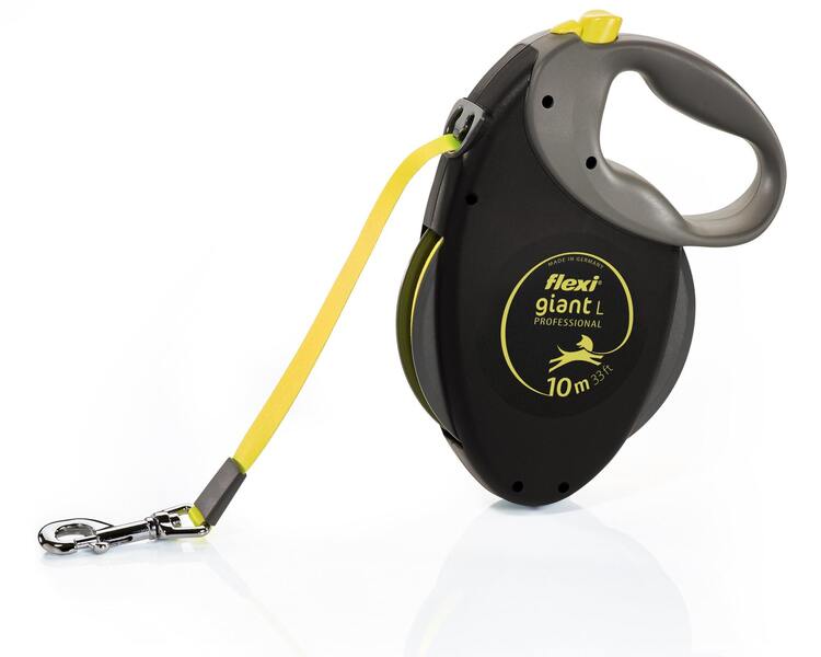 Flexi Vodítko Giant L Professional pásek 10 m Černo-žluté 1 ks