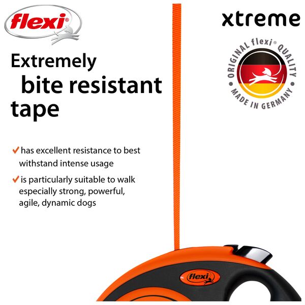 Flexi Vodítko Xtreme L pásek 8 m Oranžové 1 ks