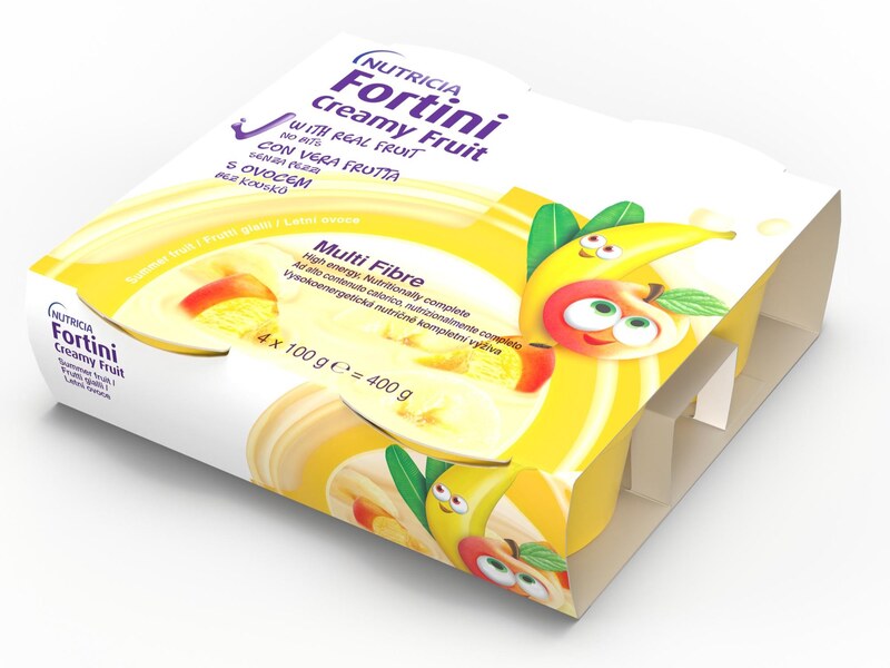 Fortini Creamy Fruit Multi Fibre příchuť Letní ovoce 4x100 g