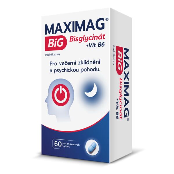 MaxiMag BiG Bisglycinát + vitamin B6 60 tablet