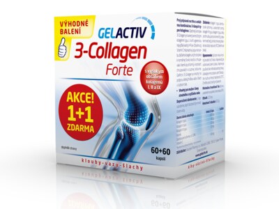 Gelactiv 3-Collagen Forte 60+60 kapslí