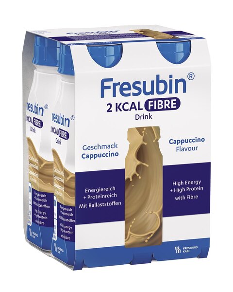 Fresubin 2 kcal Fibre Drink příchuť Cappuccino 4x200 ml