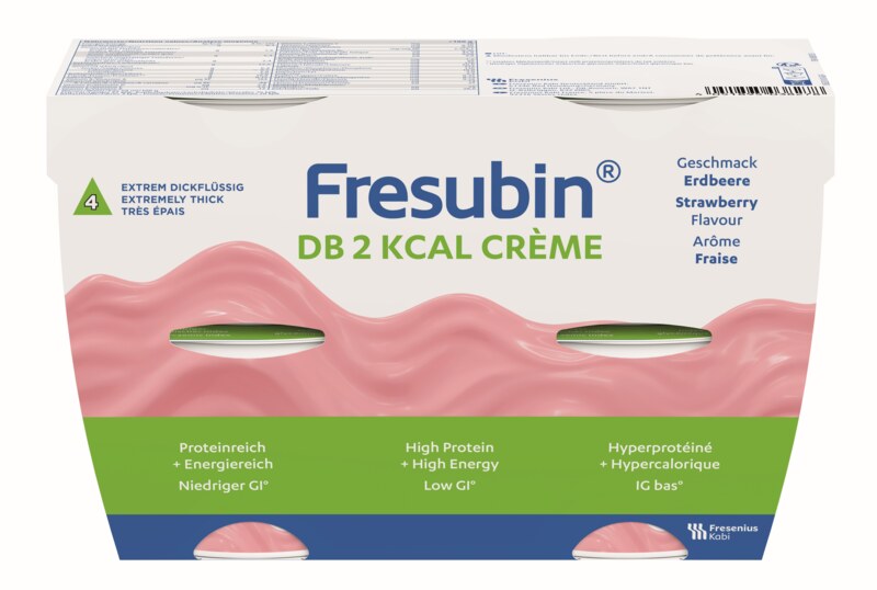 Fresubin DB 2 kcal Creme příchuť Jahodová 4x200 g