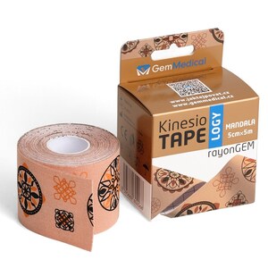 GM Rayon kinesiology tape hedvábný 5 cm x 5 m Mandala GM Rayon kinesiology tape hedvábný 5 cm x 5 m Mandala