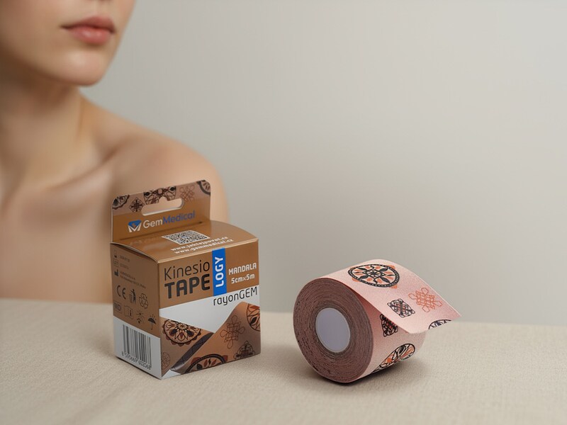 GM Rayon kinesiology tape hedvábný 5 cm x 5 m Mandala GM Rayon kinesiology tape hedvábný 5 cm x 5 m Mandala
