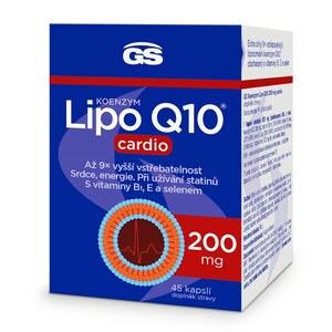 GS Koenzym Lipo Q10 Cardio 200 mg 45 kapslí GS Koenzym Lipo Q10 Cardio 200 mg 45 kapslí
