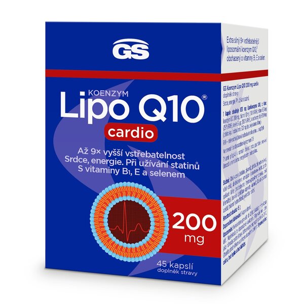 GS Koenzym Lipo Q10 Cardio 200 mg 45 kapslí