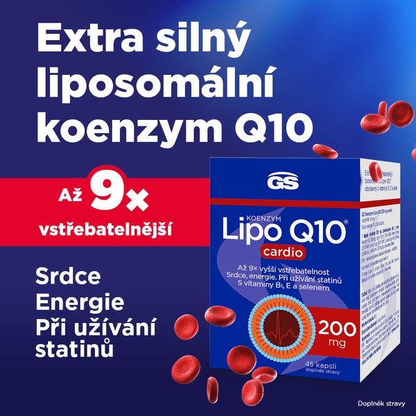 GS Koenzym Lipo Q10 Cardio 200 mg 45 kapslí