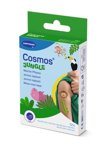 Cosmos Jungle náplast ve tvaru zvířátek 12 ks Cosmos Jungle náplast ve tvaru zvířátek 12 ks