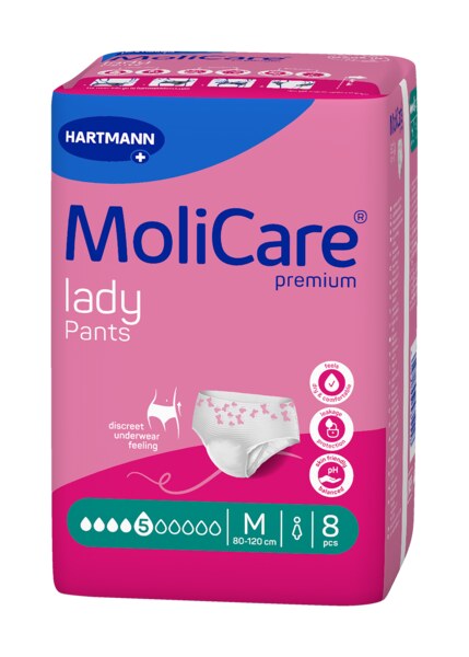 MoliCare Lady Pants inkontinenční kalhotky 5 kapek M 8 ks