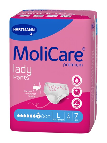 MoliCare Lady Pants inkontinenční kalhotky 7 kapek L 7 ks