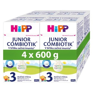 Hipp 3 Junior Combiotik Pokračovací batolecí mléko 4x600 g Hipp 3 Junior Combiotik Pokračovací batolecí mléko 4x600 g
