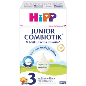 Hipp 3 Junior Combiotik Pokračovací batolecí mléko 600 g Hipp 3 Junior Combiotik Pokračovací batolecí mléko 600 g