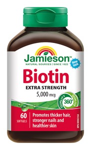 Jamieson Biotin 5000 mcg 60 tablet Jamieson Biotin 5000 mcg 60 tablet