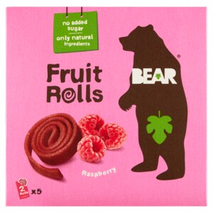 Bear Fruit Rolls malina ovocné rolované plátky 5x20 g Bear Fruit Rolls malina ovocné rolované plátky 5x20 g