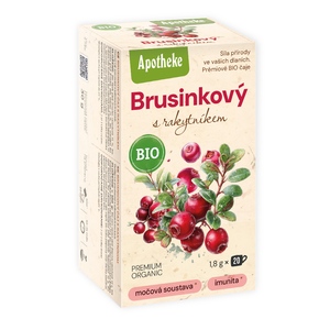Apotheke BIO Brusinkový s rakytníkem čaj 20x1,8 g Apotheke BIO Brusinkový s rakytníkem čaj 20x1,8 g