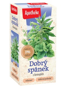 Apotheke Dobrý spánek s konopím čaj 20x1,5 g Apotheke Dobrý spánek s konopím čaj 20x1,5 g