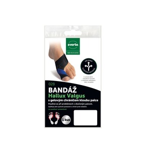 Svorto Bandáž Hallux Valgus s gelovým chráničem palce (vel. S/M) pravá 1 ks Svorto Bandáž Hallux Valgus s gelovým chráničem palce (vel. S/M) pravá 1 ks