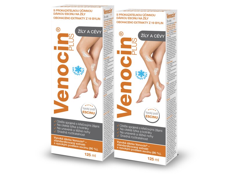 Venocin Plus žíly a cévy 125 ml 1+1 ZDARMA