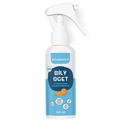 Allnature Bilý ocet 10% s vůní pomeranče 500 ml