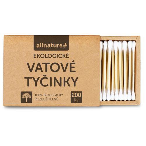 Allnature Ekologické vatové tyčinky 200 ks Allnature Ekologické vatové tyčinky 200 ks