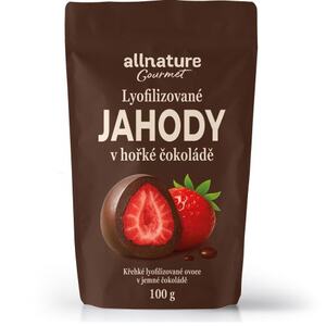 Allnature Jahody lyofilizované v hořké čokoládě 100 g