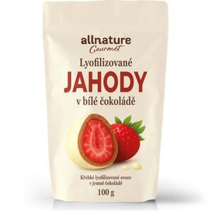 Allnature Jahody sušené mrazem v bílé čokoládě 100 g Allnature Jahody sušené mrazem v bílé čokoládě 100 g