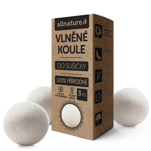 Allnature Vlněné koule do sušičky 3 ks Allnature Vlněné koule do sušičky 3 ks