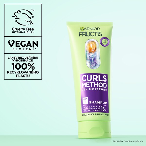 Garnier Fructis Curls Method Hydratační šampon pro vlnité a kudrnaté vlasy 200 ml Garnier Fructis Curls Method Hydratační šampon pro vlnité a kudrnaté vlasy 200 ml
