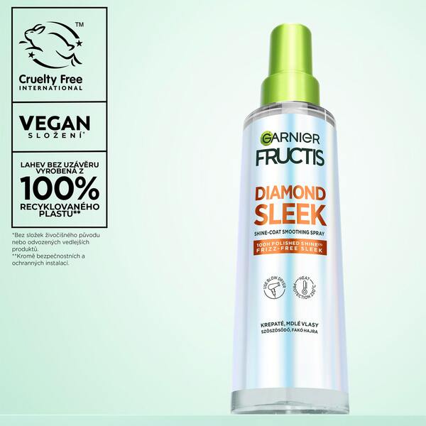 Garnier Fructis Diamond Sleek Sprej pro dokonalé uhlazení 150 ml Garnier Fructis Diamond Sleek Sprej pro dokonalé uhlazení 150 ml