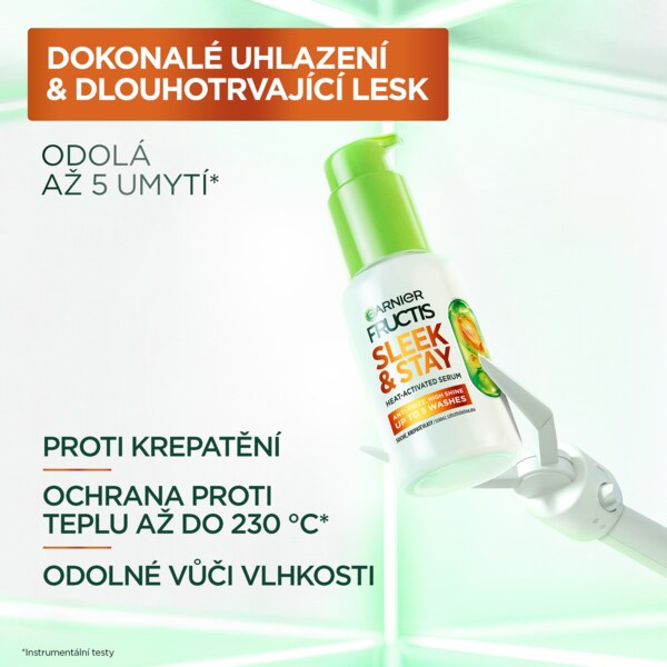 Garnier Fructis Sleek&Stay Bezoplachové sérum na suché a krepaté vlasy 50 ml Garnier Fructis Sleek&Stay Bezoplachové sérum na suché a krepaté vlasy 50 ml