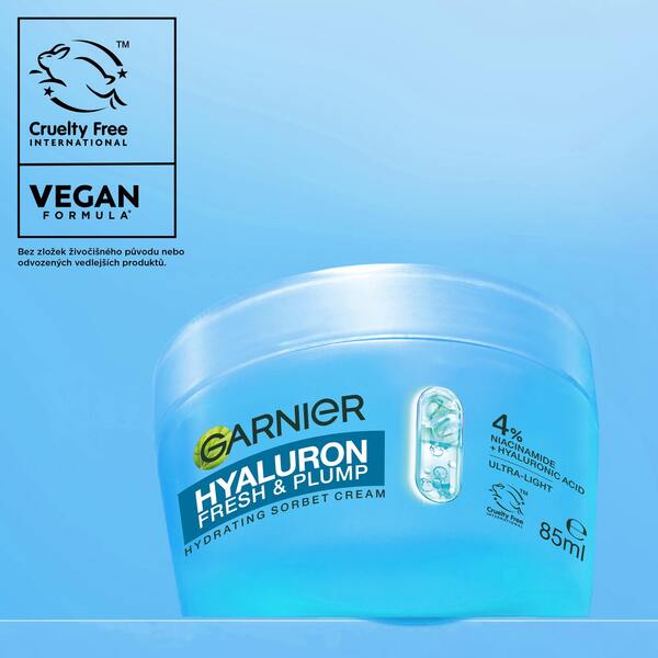Garnier Hyaluron Fresh&Plump Hydratační sorbet krém 85 ml Garnier Hyaluron Fresh&Plump Hydratační sorbet krém 85 ml