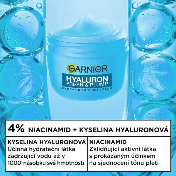 Garnier Hyaluron Fresh&Plump Hydratační sorbet krém 85 ml Garnier Hyaluron Fresh&Plump Hydratační sorbet krém 85 ml