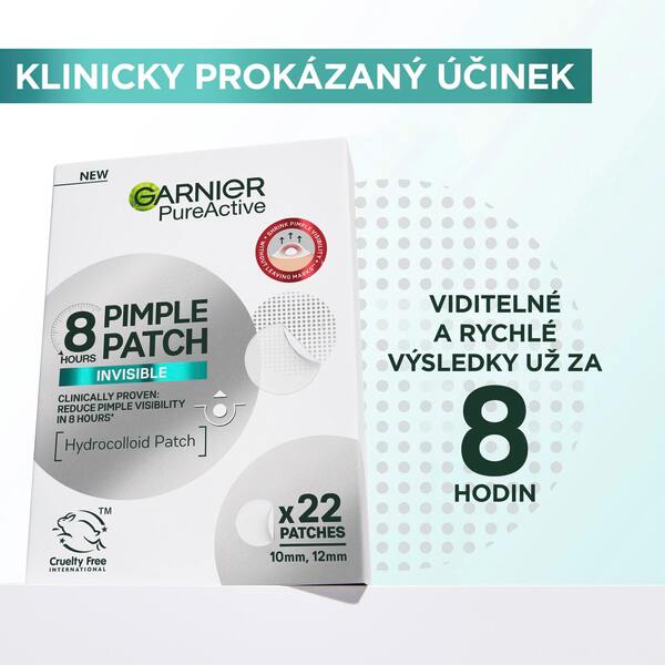 Garnier Pureactive Hydrokoloidní neviditelné náplasti na nedokonalosti 22 ks Garnier Pureactive Hydrokoloidní neviditelné náplasti na nedokonalosti 22 ks