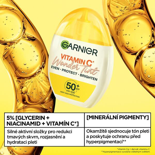 Garnier Vitamin C Tónovací fluid light SPF50+ 40 ml