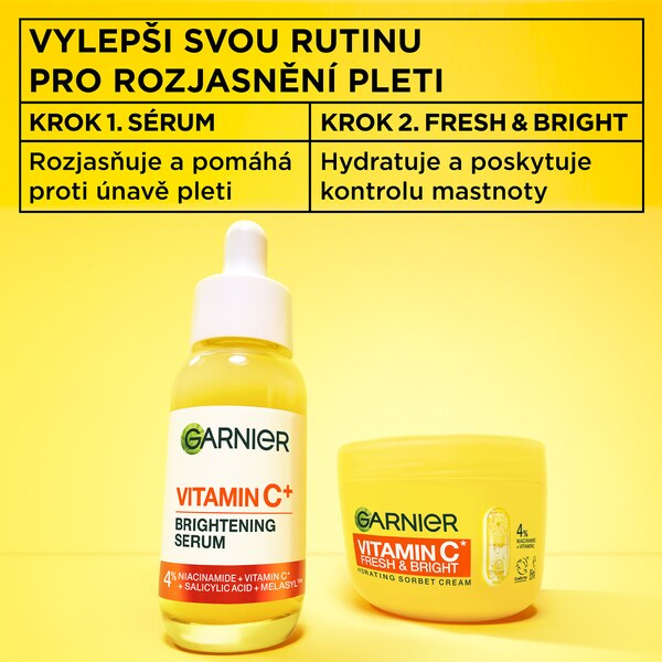 Garnier Vitamin C Fresh&Bright hydratační sorbet krém 85 ml Garnier Vitamin C Fresh&Bright hydratační sorbet krém 85 ml
