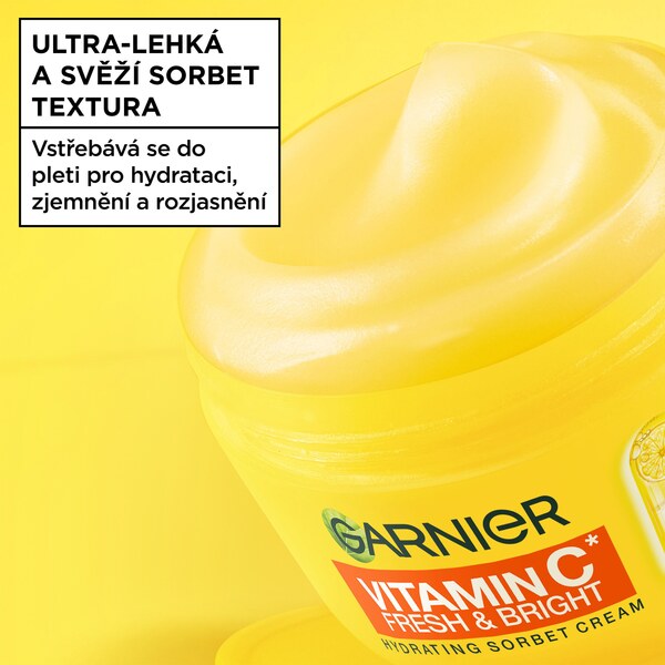 Garnier Vitamin C Fresh&Bright hydratační sorbet krém 85 ml Garnier Vitamin C Fresh&Bright hydratační sorbet krém 85 ml