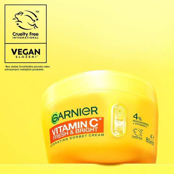 Garnier Vitamin C Fresh&Bright hydratační sorbet krém 85 ml Garnier Vitamin C Fresh&Bright hydratační sorbet krém 85 ml