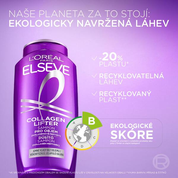 Loréal Elseve Collagen Lifter Šampon pro objem 400 ml Loréal Elseve Collagen Lifter Šampon pro objem 400 ml
