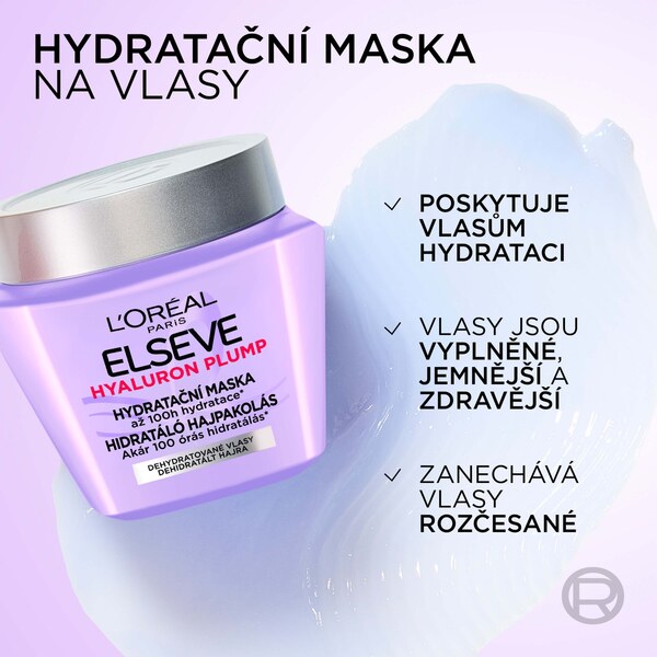 Loréal Elseve Hyaluron Plump Hydratační maska 300 ml Loréal Elseve Hyaluron Plump Hydratační maska 300 ml