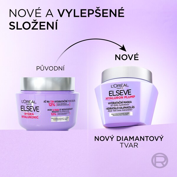 Loréal Elseve Hyaluron Plump Hydratační maska 300 ml Loréal Elseve Hyaluron Plump Hydratační maska 300 ml