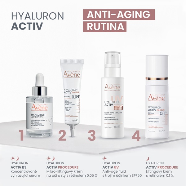 Avene Hyaluron Activ Anti-age SPF50 fluid 40 ml 