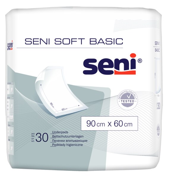 Seni Soft Basic Podložky absorpční 90x60 cm 30 ks