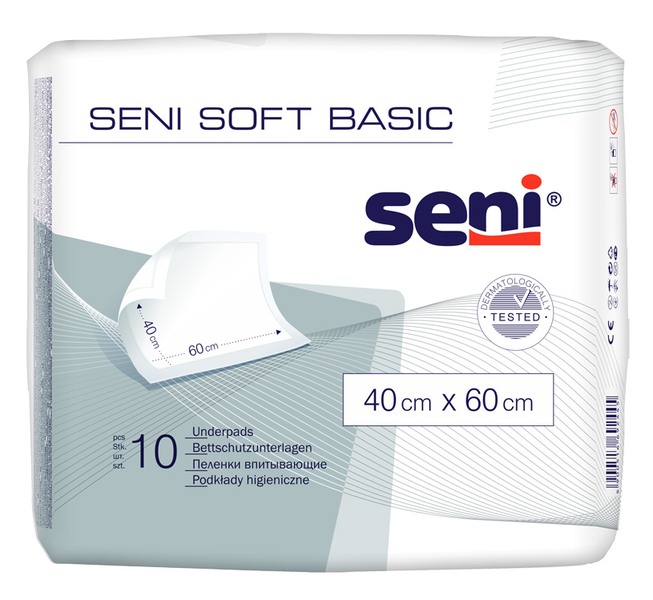 Seni Soft Basic Podložky absorpční 60x40cm 10 ks