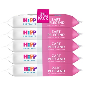 Hipp Babysanft Čisticí vlhčené ubrousky 5x48 ks Hipp Babysanft Čisticí vlhčené ubrousky 5x48 ks